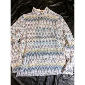Free Country 1/4 Zip Women's Size Medium Fair Isle Print Gorpcore